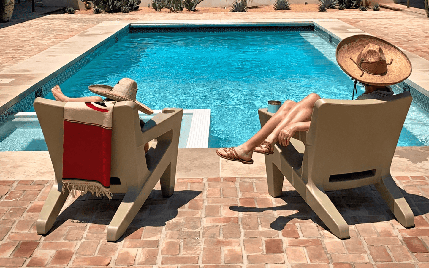 Bask Lounge Chair - Tupelo Goods - Sandstone - Poolside