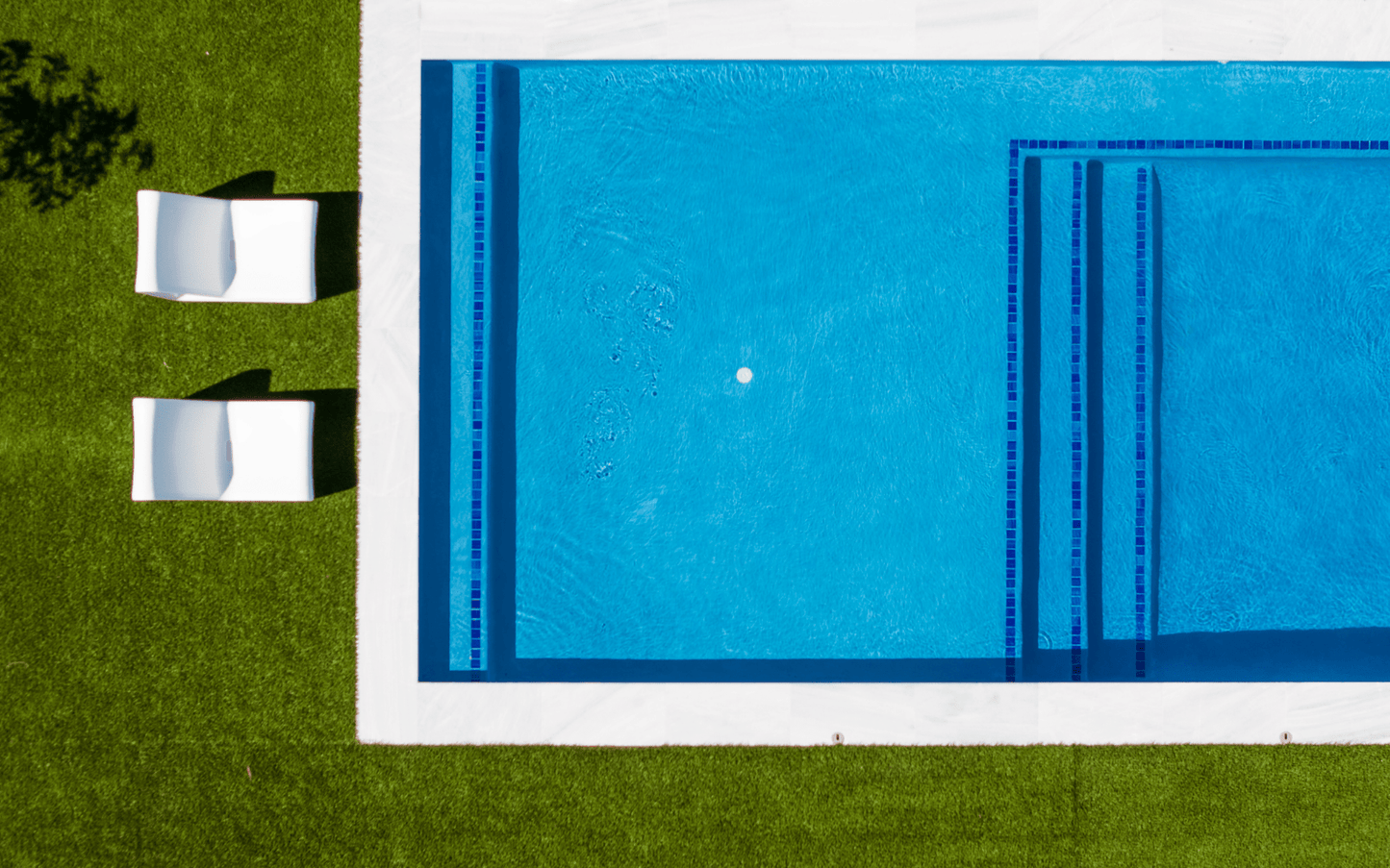 Line Modern In-Pool Lounge Chair - Tupelo Goods - In pool White Modern Lounge Chairs