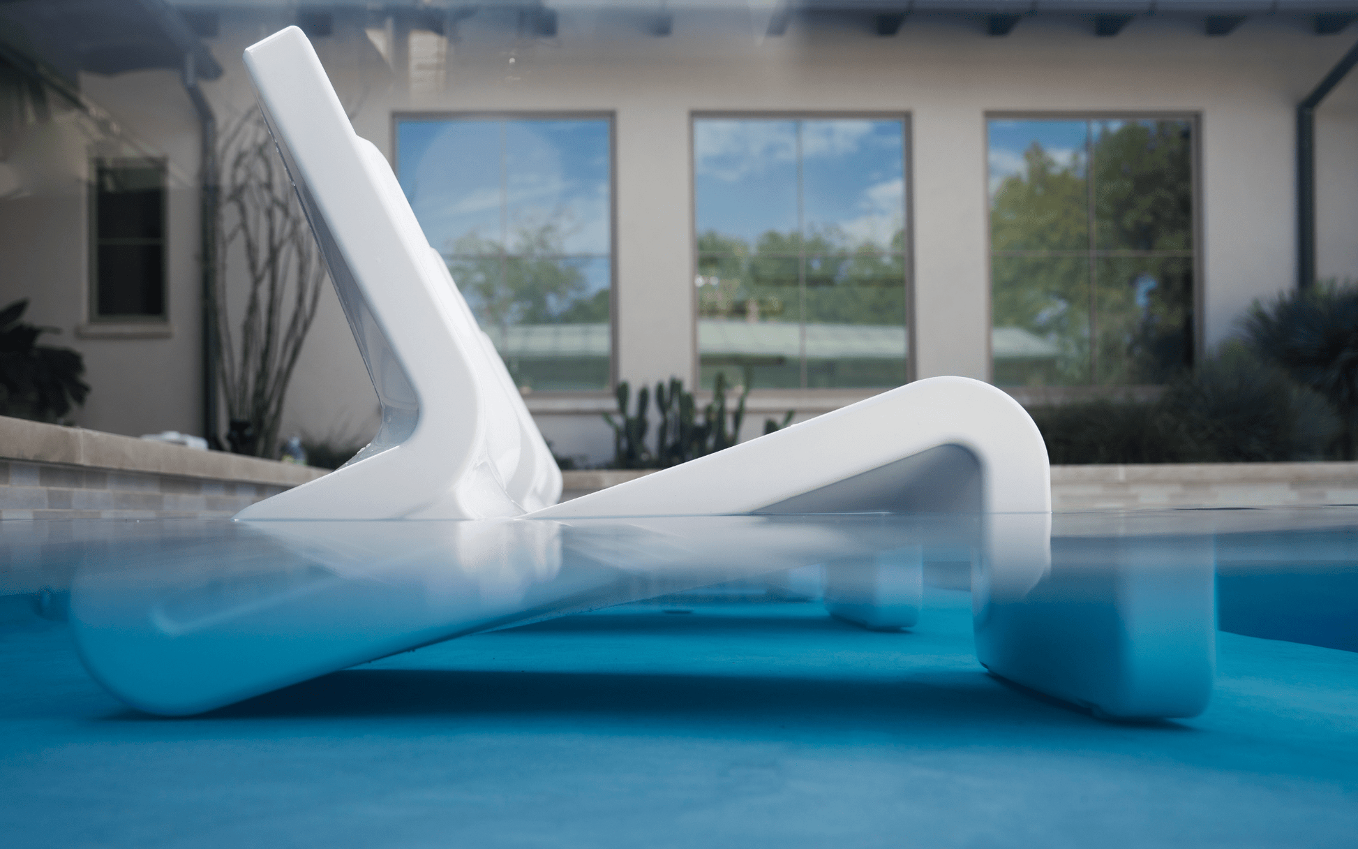 Line Lounge Chair - Tupelo Goods - White Modern In-Pool Chair