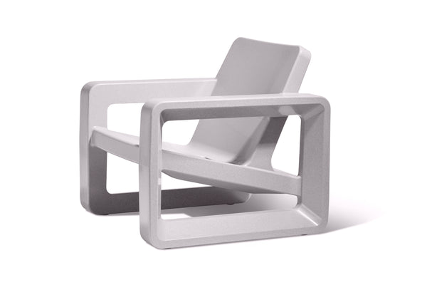 Image of the Deck Lounge Chair in the colour Sandstone made from ultra-durable polyethylene displayed on a white background.