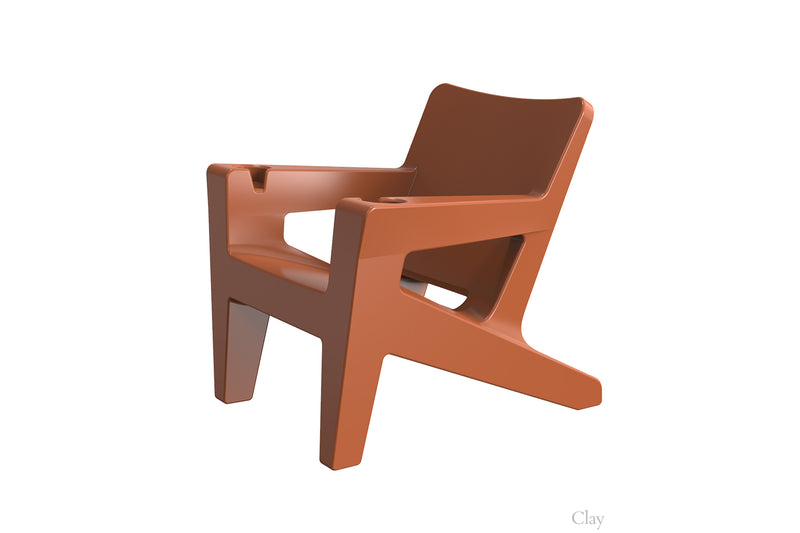 Tupelo Bask Chair Clay on white background
