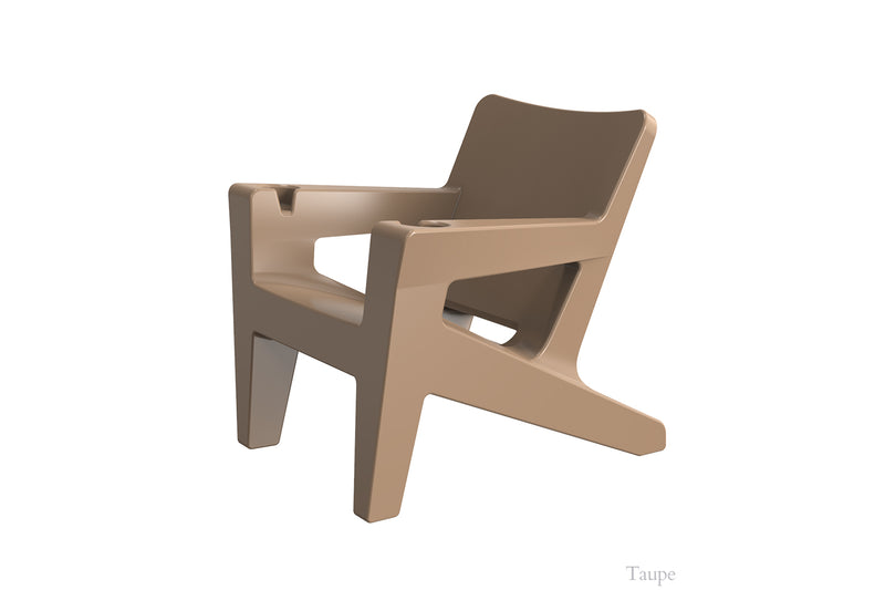 Tupelo Bask Chair Taupe on white background