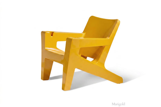 Tupelo Bask Chair Marigold on white background