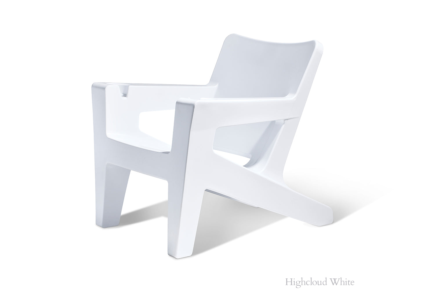 Tupelo Bask Chair Highcloud White on white background