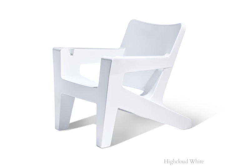 Tupelo Bask Chair Highcloud White on white background
