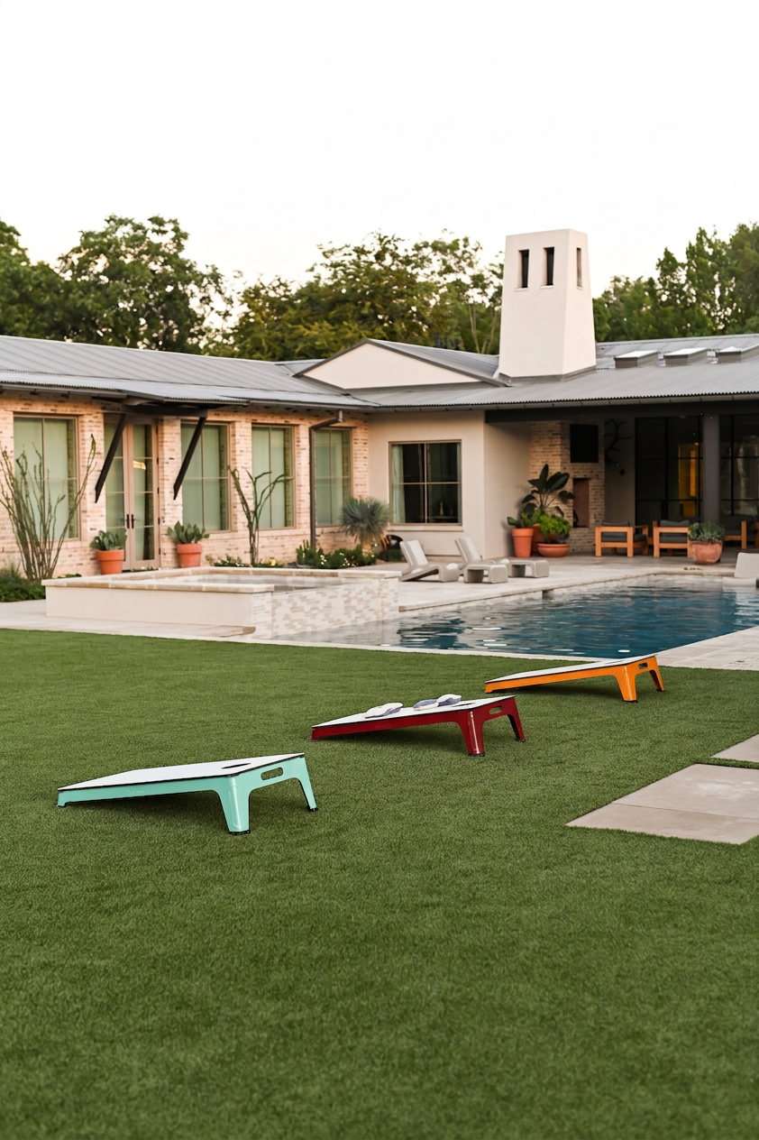 All-Weather Cornhole - Seafoam, Crimson Red, Vintage Orange
