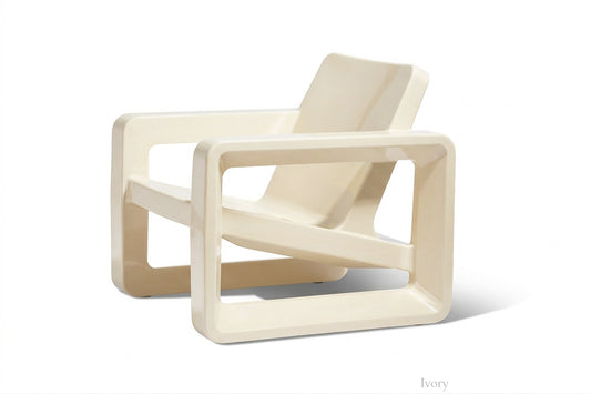 Tupelo Deck Chair Ivory on white background