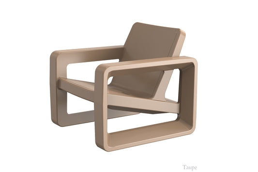 Tupelo Deck Chair Taupe on white background