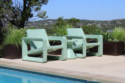 Tupelo Deck Chair Sea Glass by the pool