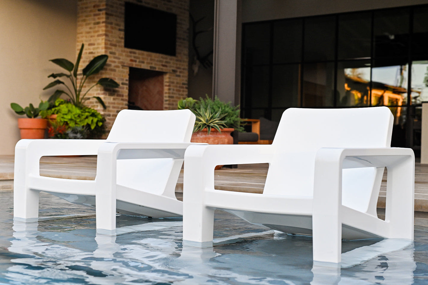 Deck Chairs In-Pool - Highcloud White