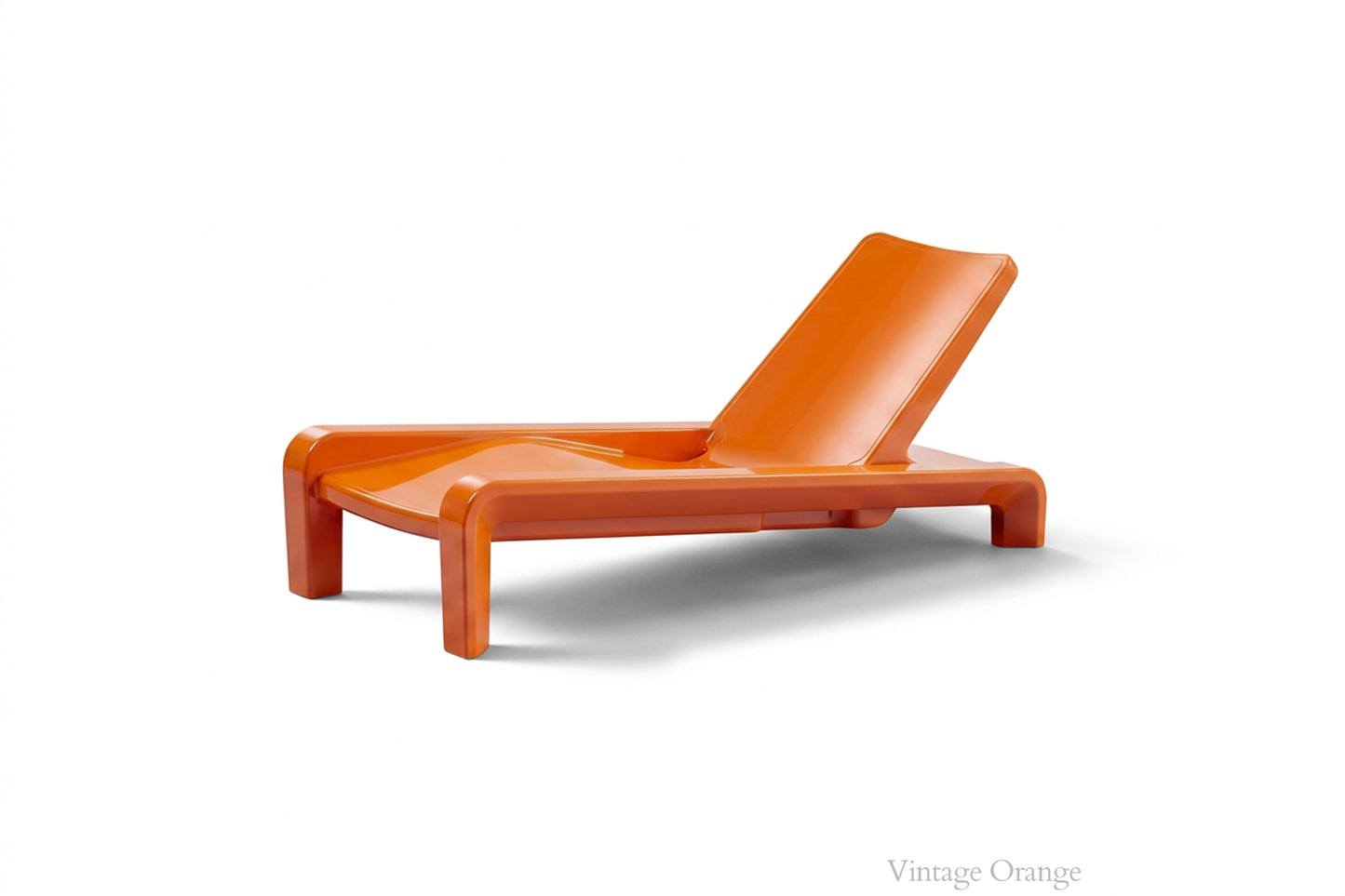 Tupelo Deck Chaise Vintage Orange on white background