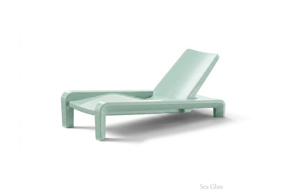 Tupelo Deck Chaise Sea Glass on white background
