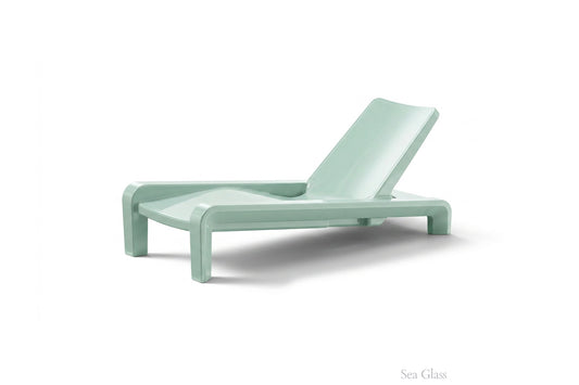 Tupelo Deck Chaise Sea Glass on white background