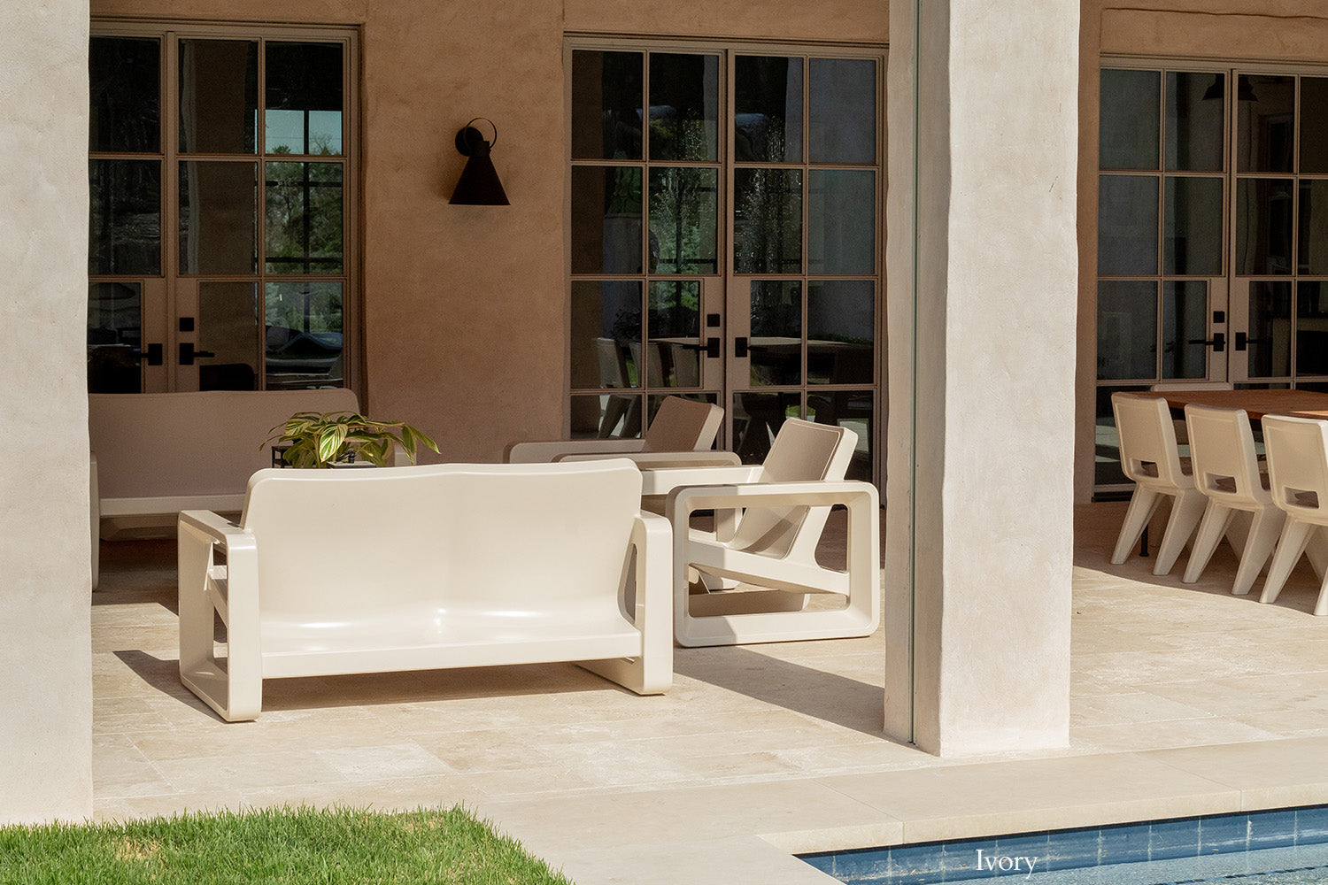 Deck Loveseat - Ivory Sitting Area