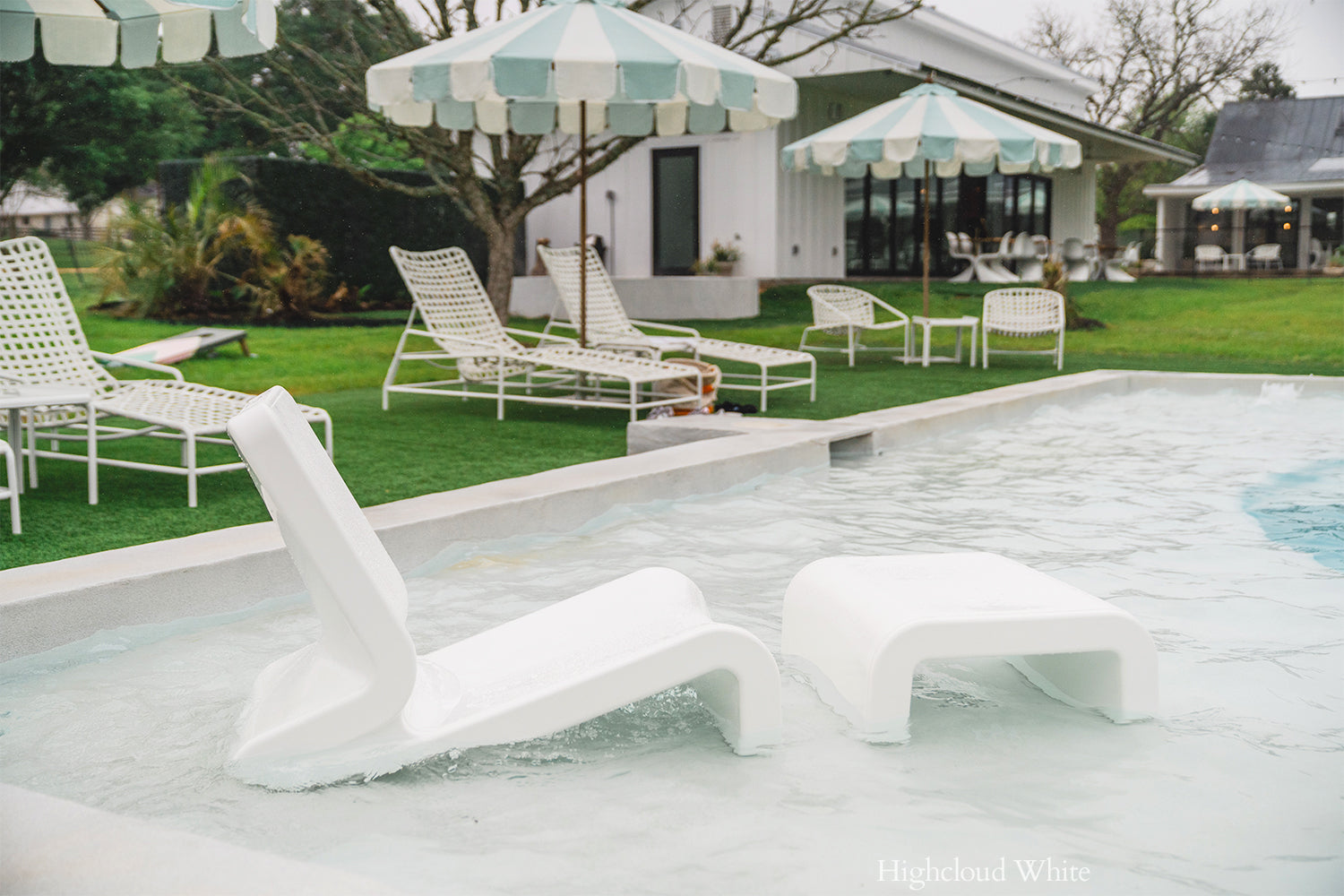 Line Ottoman - Highcloud White