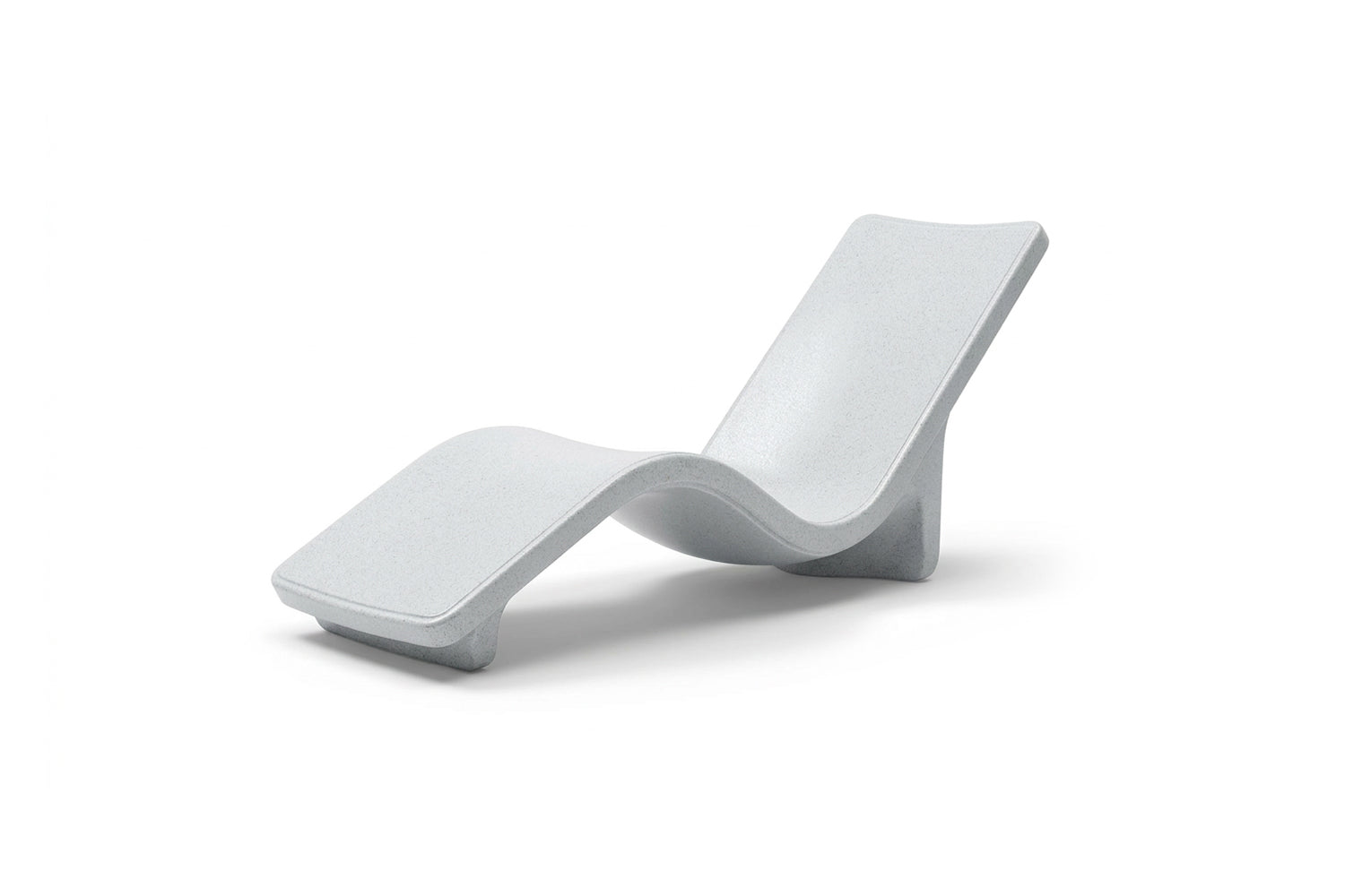 Tupelo Line Chaise Lounge Concrete Gray on white background