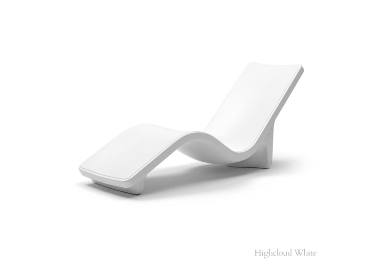 Tupelo Line Chaise Lounge Highcloud White on white background