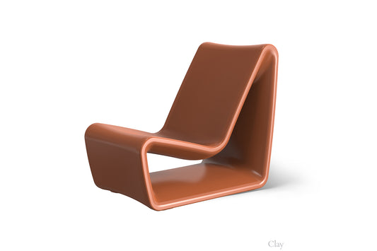 Tupelo Loop Chair Clay on white background