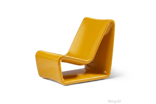 Tupelo Loop Chair Marigold on white background