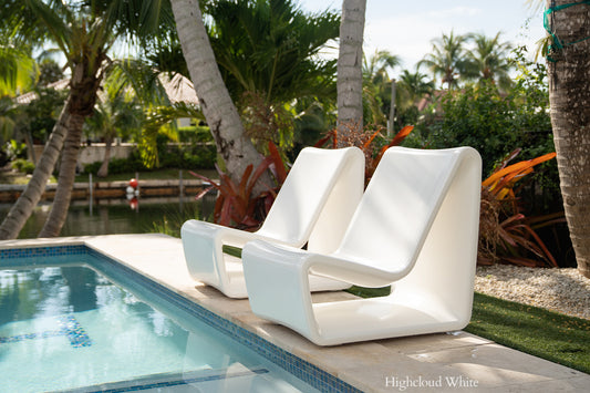 Tupelo Loop Chair Highcloud White sitting poolside