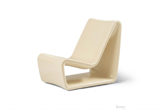 Tupelo Loop Chair Ivory on white background