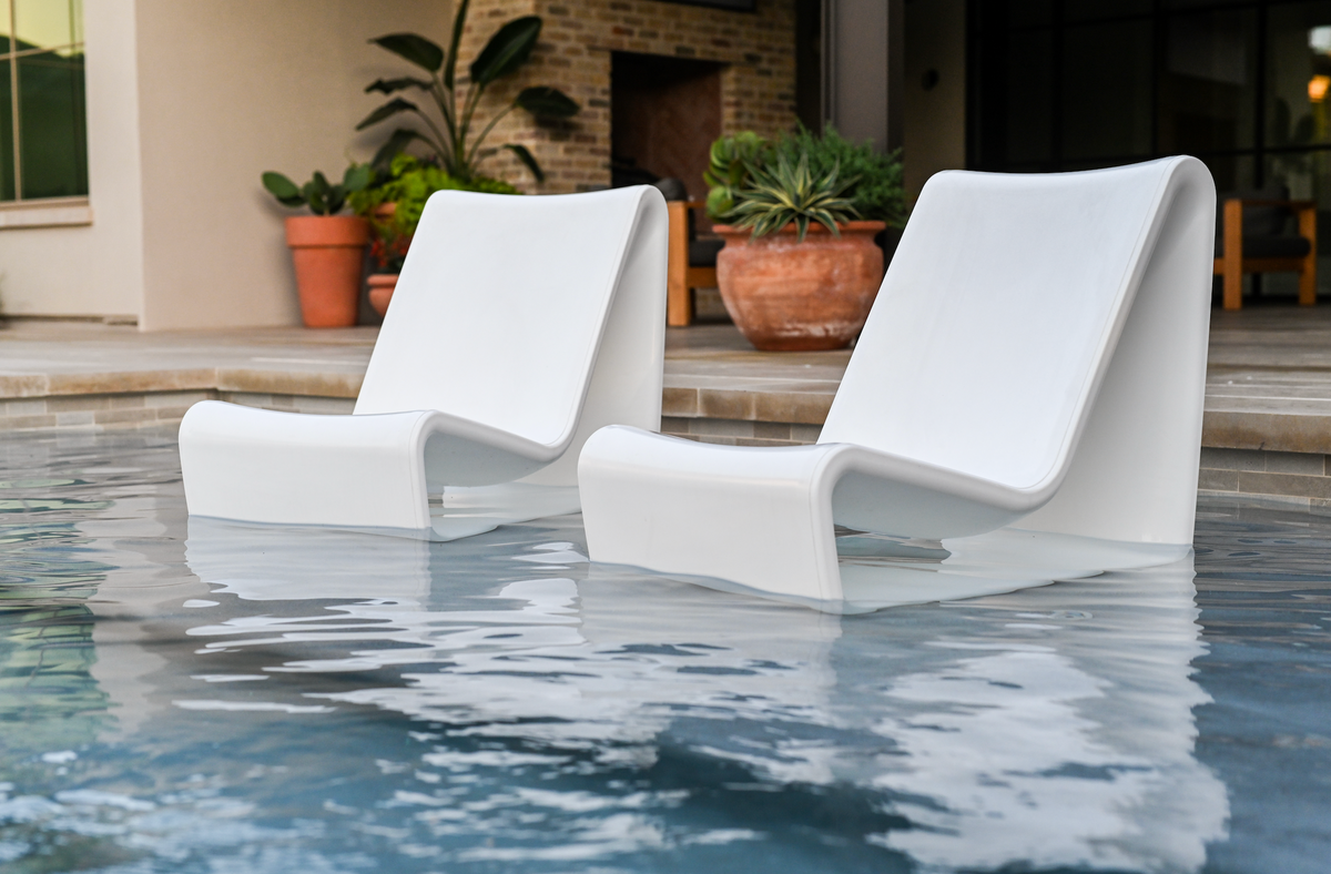Loop Lounge Chairs (In-Pool) - Highcloud White