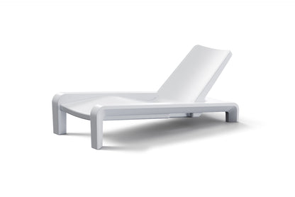 Deck Modern In-Pool Chaise Lounge Chair - Tupelo Goods - Side View in White