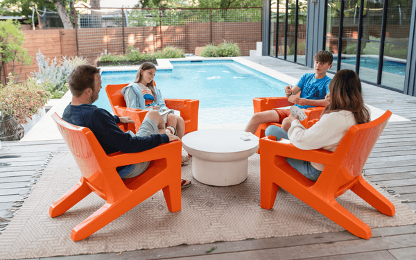 Bask Lounge Chair - Tupelo Goods - Orange - Patio Lounge Chair