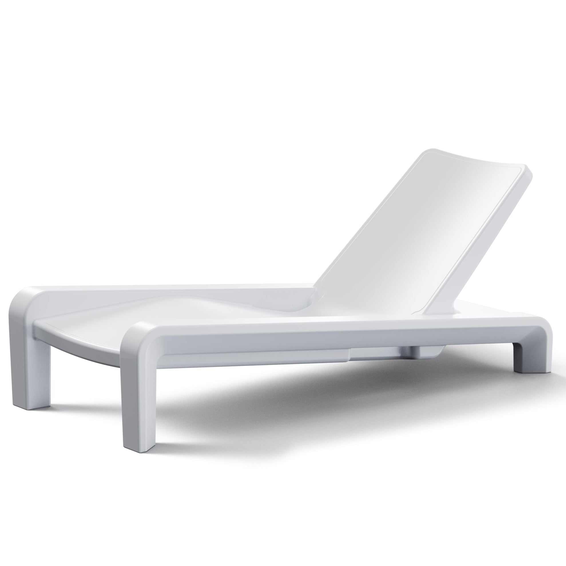Deck Chaise Lounge - Highcloud White