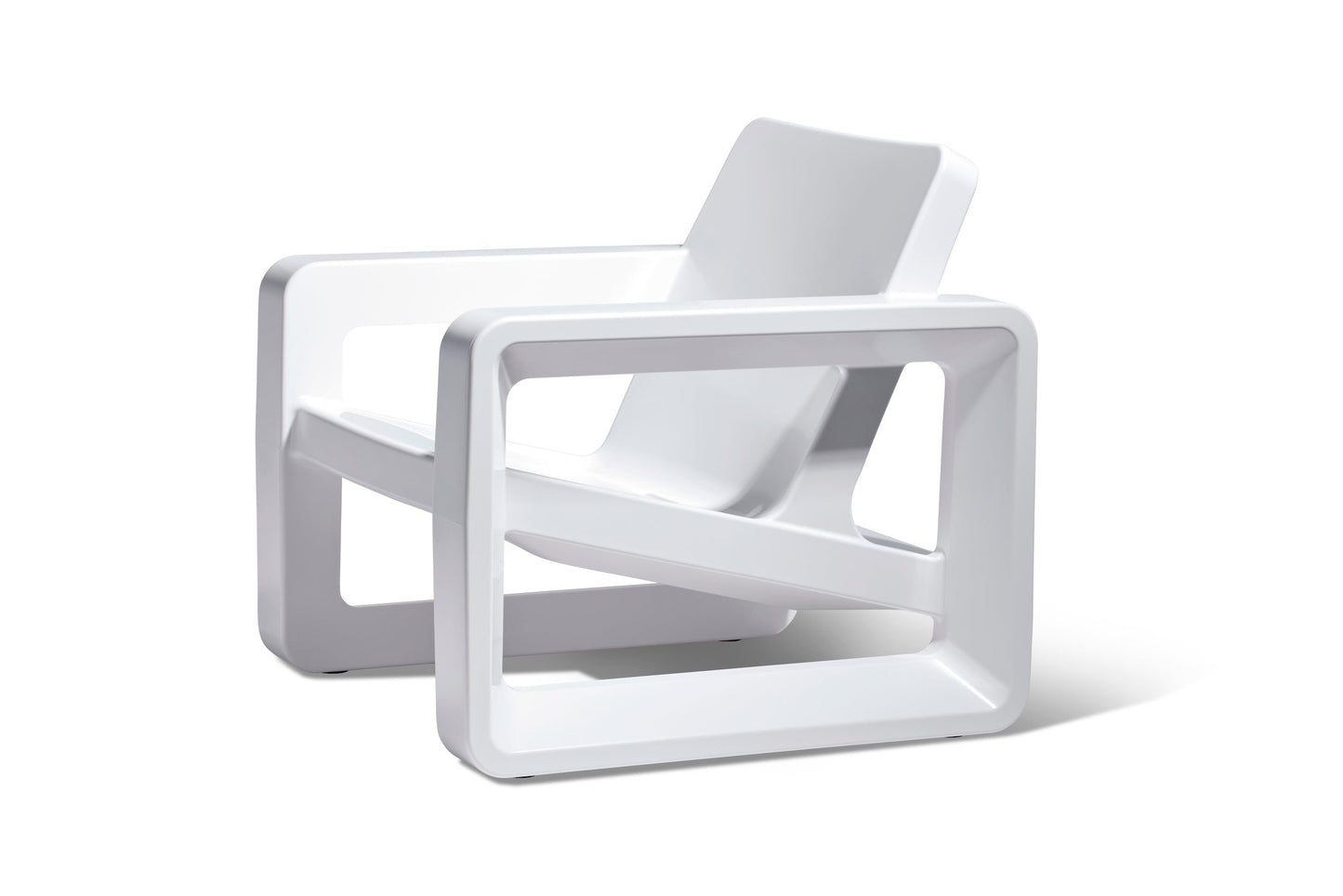 Deck Modern Outdoor Lounge Chair- Tupelo Goods - White Modern Outdoor Lounge Chair