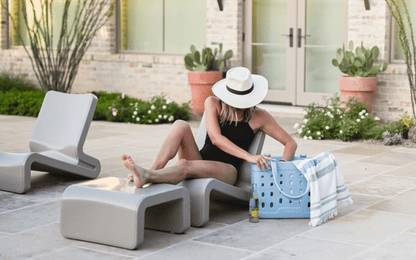 Line Modern In-Pool Lounge Chair  - Tupelo Goods - Neutral Sandstone Outdoor Lounge Chair Poolside