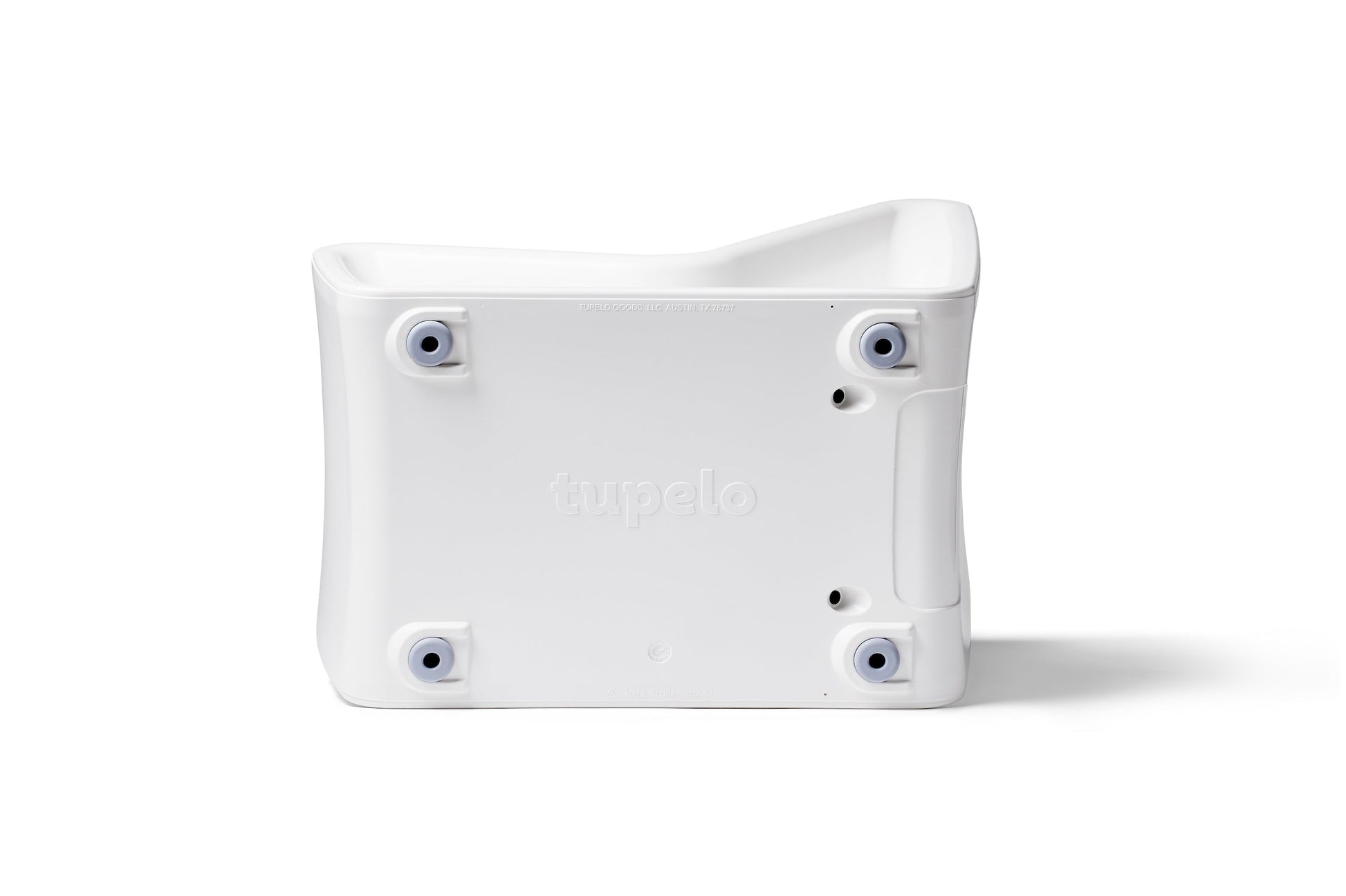 Bottom of Outdoor White Lounge Chair in White for Poolside