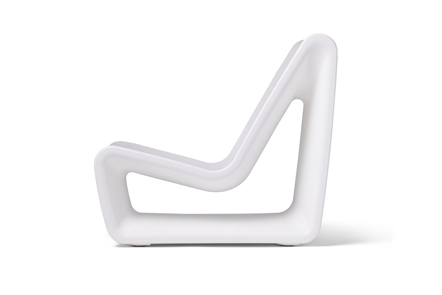 Loop Lounge Chair - Tupelo Goods - White Side View Outdoor Chair