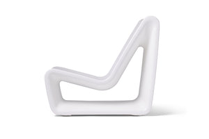 Loop Lounge Chair - Tupelo Goods - White Side View Outdoor Chair