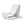 Image of a side view of the Modern Highcloud White Loop Lounge Chair made with polyethylene displayed on a white background.